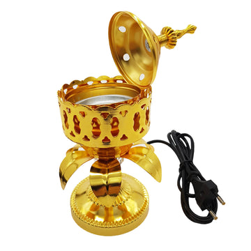 Electrical Bakhoor Burner & 50g Fragrance Paste - Golden
